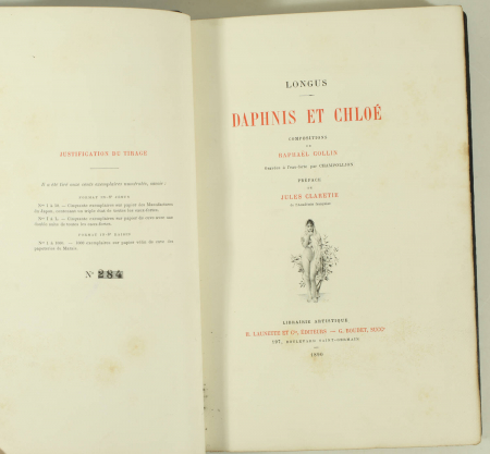 LONGUS - Daphnis et Chloé - 1890 - Illustration de Raphaël Collin - Maroquin - Photo 3, livre rare du XIXe siècle
