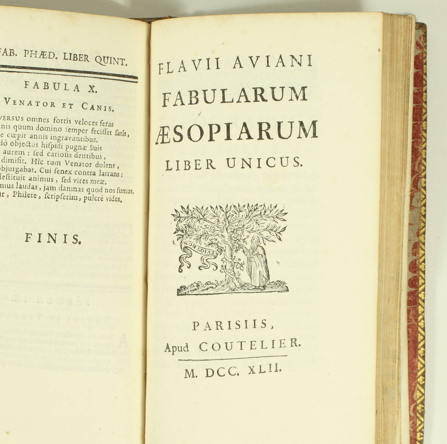 Fables d Esope - Phèdre - Avianus - Coustelier, 1742 - Figures - Photo 3, livre ancien du XVIIIe siècle