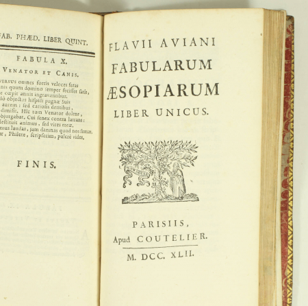 Fables d Esope - Phèdre - Avianus - Coustelier, 1742 - Figures - Photo 3, livre ancien du XVIIIe siècle