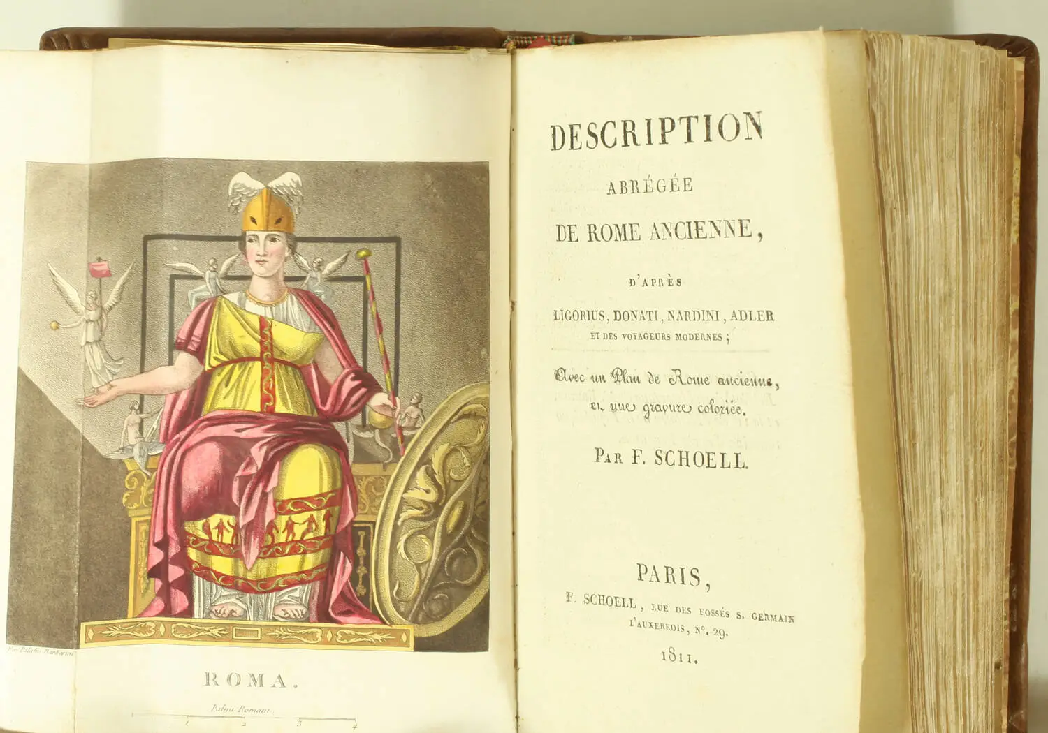 SCHOELL - Description abrégée de Rome ancienne - 1811 - Plan, frontispice - Photo 0, livre ancien du XIXe siècle