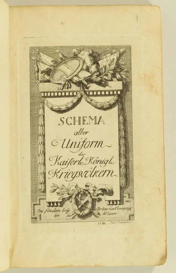 [Militaria Uniformes] Uniform der kaiserl. königl. Kriegsvölkern - Artaria, 1782 - Photo 1, livre ancien du XVIIIe siècle