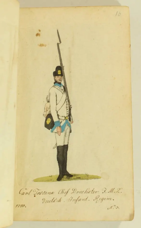 [Militaria Uniformes] Uniform der kaiserl. königl. Kriegsvölkern - Artaria, 1782 - Photo 6, livre ancien du XVIIIe siècle