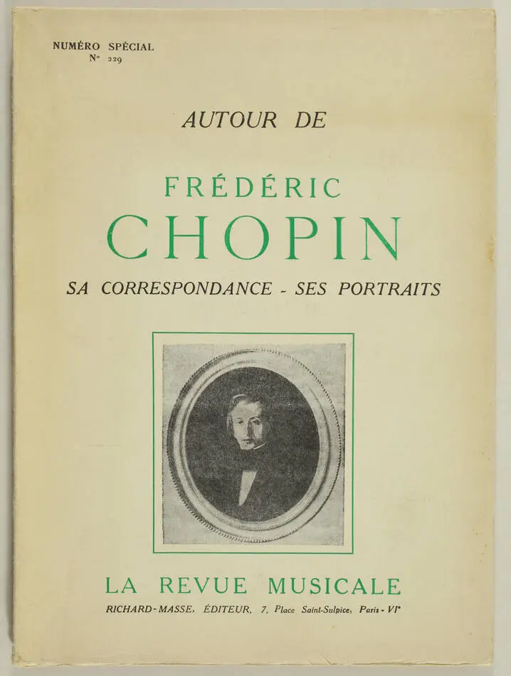 [Revue musicale] Autour de Frédéric Chopin. Correspondance, portraits - 1955 - Photo 0, livre rare du XXe siècle