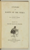 SMITH (Albert) Customs and Habits of the Turks. Embellished with over Forty Elegant Wood Engravings 1856, livre rare du XIXe siècle