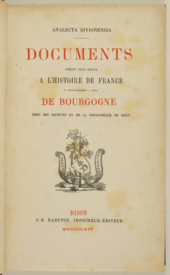 Malteste - Anecdotes du parlement de Bourgogne - 1864 - Photo 2, livre rare du XIXe siècle