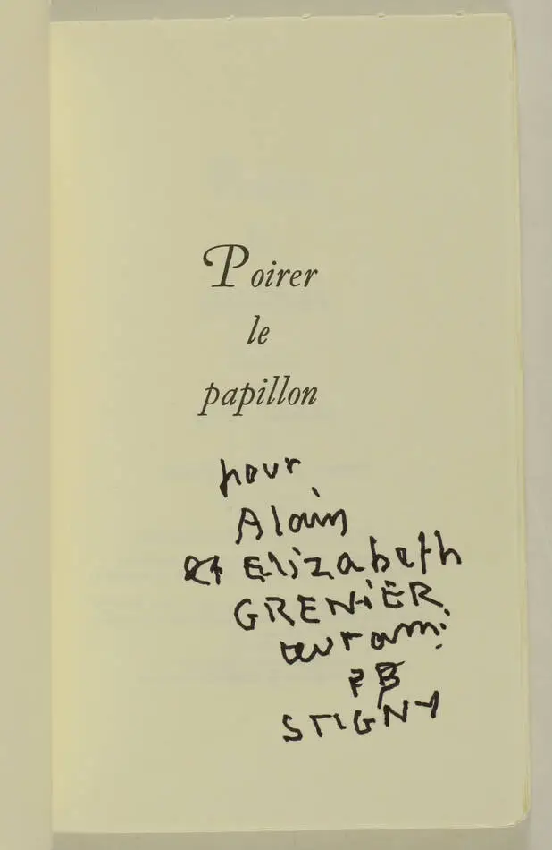 DUBUFFET - Poirer le papillon. Lettres de J. D. à Pierre Bettencourt 2005 Envoi - Photo 0, livre rare du XXIe siècle