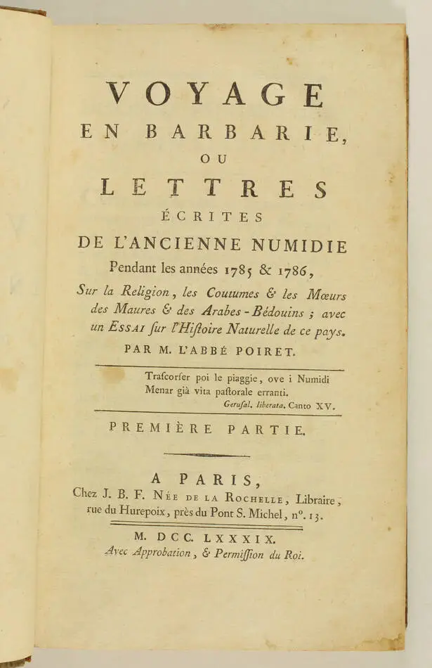 [Arabes-bédouins] POIRET Voyage en Barbarie, ancienne - 1789 - 2 tomes - Photo 1, livre ancien du XVIIIe siècle