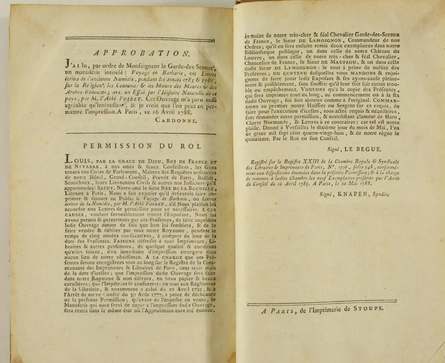 [Arabes-bédouins] POIRET Voyage en Barbarie, ancienne - 1789 - 2 tomes - Photo 6, livre ancien du XVIIIe siècle
