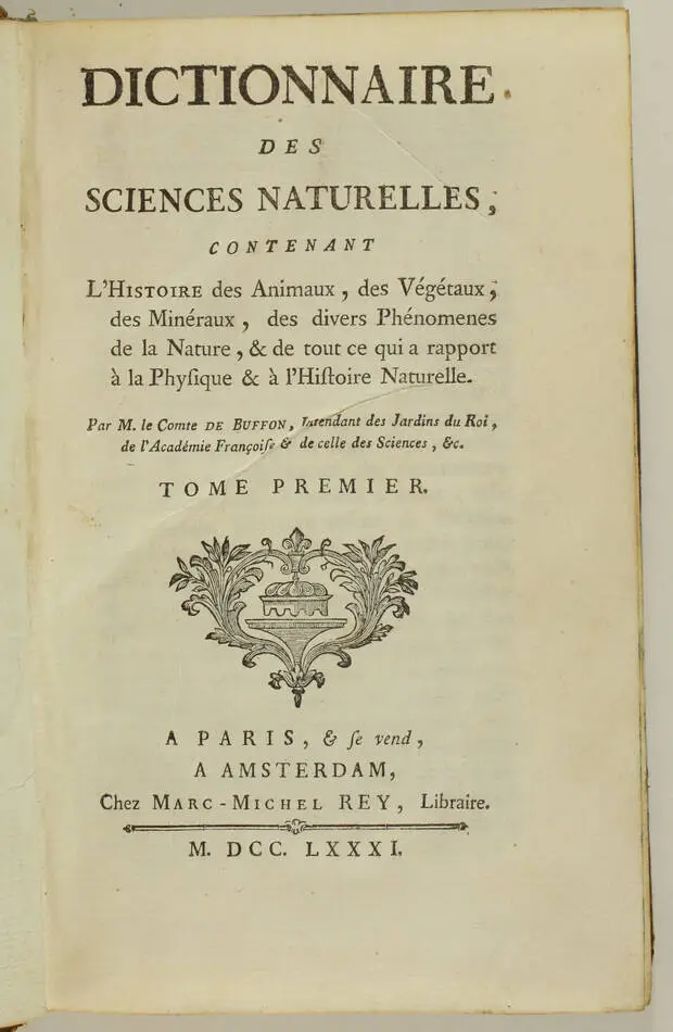 BUFFON - Dictionnaire des sciences naturelles - 1781 - 2 volumes - Ex-libris - Photo 2, livre ancien du XVIIIe siècle