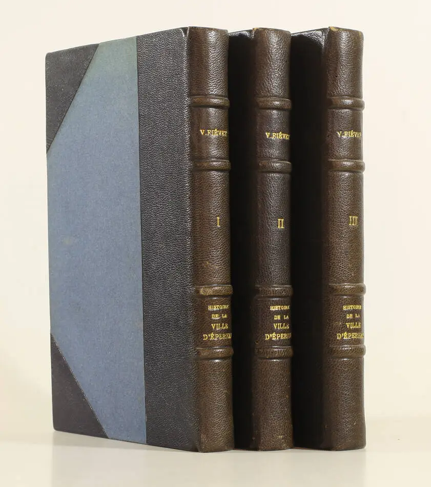 FIEVET Histoire de la ville d Epernay, depuis sa fondation - 1868 - 3 volumes - Photo 0, livre rare du XIXe siècle