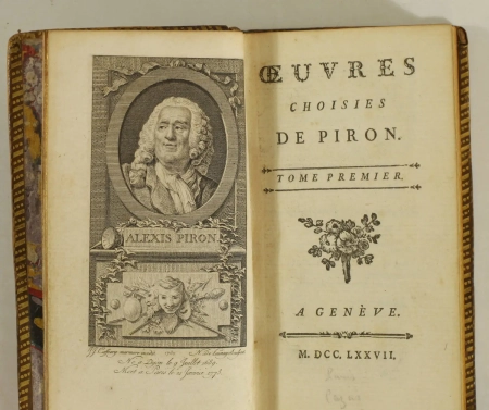 [Cazin] Alexis PIRON - Oeuvres choisies - 1777 - 2 volumes - Photo 1, livre ancien du XVIIIe siècle