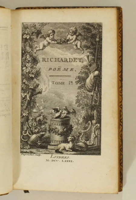 [Cazin] - FORTIGUERRA - Richardet, poëme - 2 vols - traduit par DUMOURIEZ - Photo 1, livre ancien du XVIIIe siècle