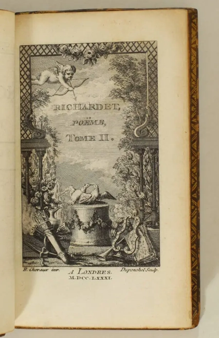 [Cazin] - FORTIGUERRA - Richardet, poëme - 2 vols - traduit par DUMOURIEZ - Photo 2, livre ancien du XVIIIe siècle