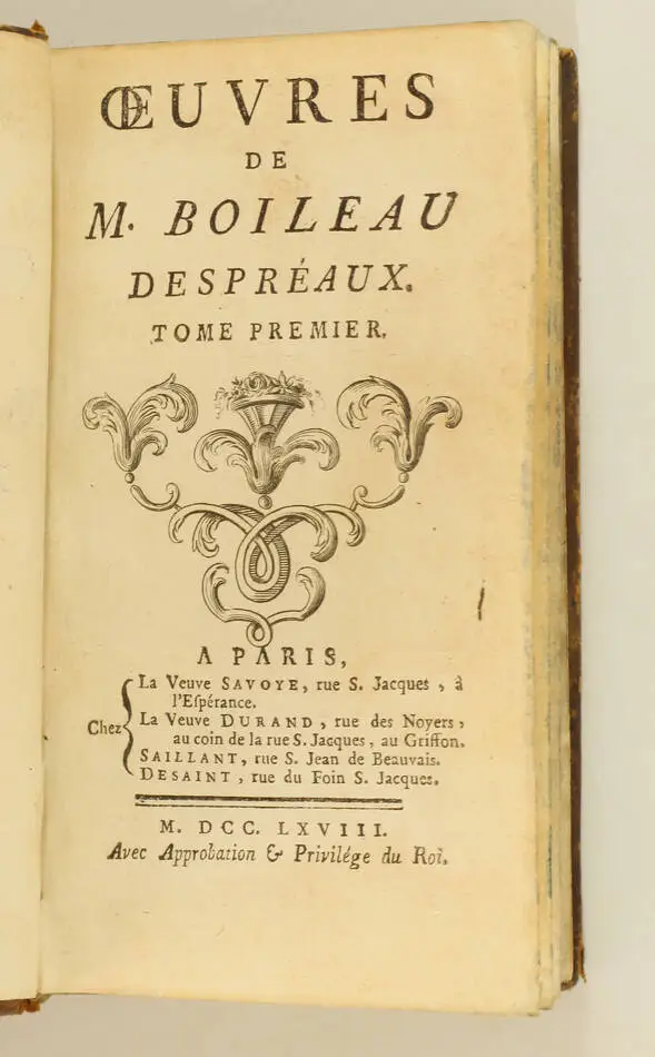 BOILEAU - Oeuvres de M. Boileau Despréaux - Paris, 1768 - 3 volumes - Photo 1, livre ancien du XVIIIe siècle