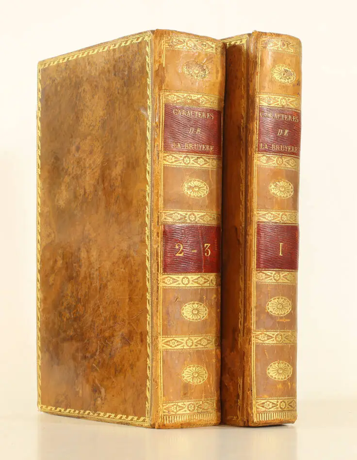 Caractères de La Bruyere + Théphraste 1790 - 3 t. en 2 volumes -  Belin de Ballu - Photo 0, livre ancien du XVIIIe siècle