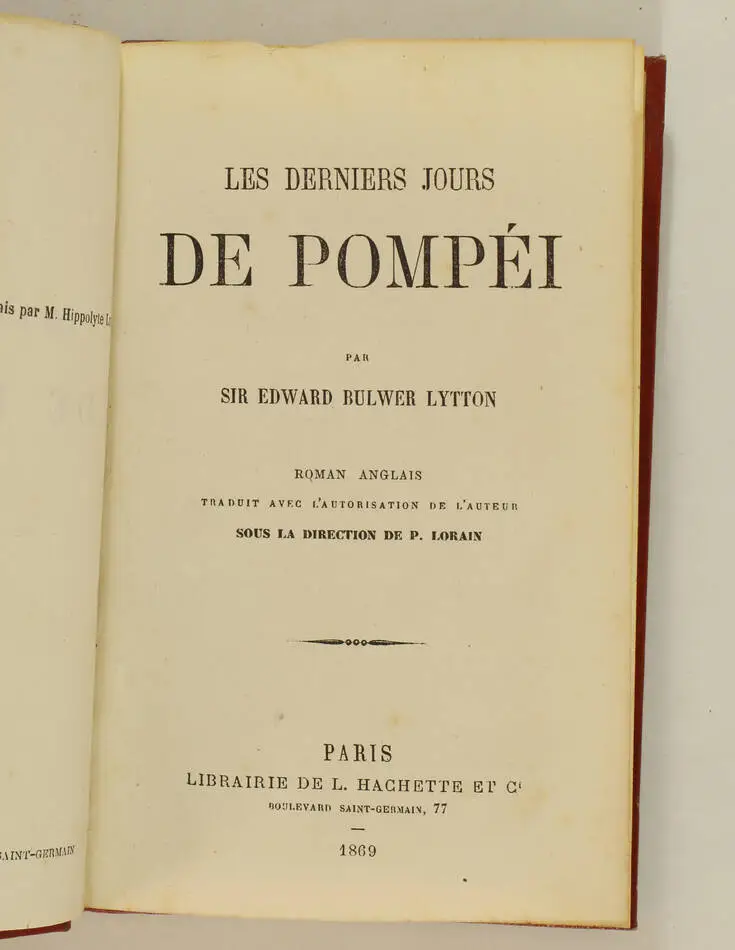 BULWER LYTTON - Les derniers jours de Pompéi - 1869 - Photo 1, livre rare du XIXe siècle