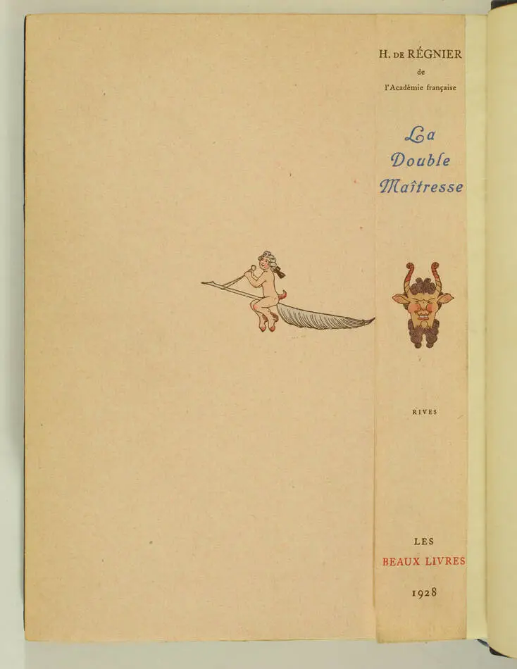 REGNIER La double maîtresse - Mornay, 1928 Illustré par Barbier - reliure signée - Photo 6, livre rare du XXe siècle