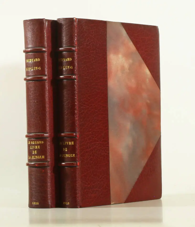 KIPLING Livre de la jungle + le second - Mornay 1930 DELUERMOZ reliures signées - Photo 0, livre rare du XXe siècle