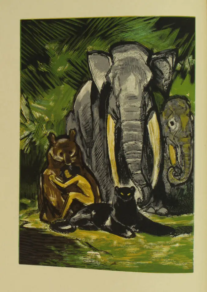 KIPLING Livre de la jungle + le second - Mornay 1930 DELUERMOZ reliures signées - Photo 3, livre rare du XXe siècle