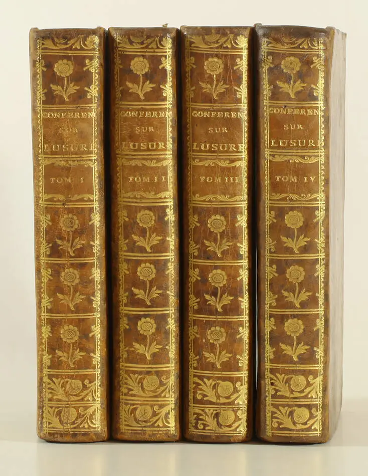 Conférences ecclésiastiques de Paris sur l usure et la restitution - 1775 - 4 v. - Photo 0, livre ancien du XVIIIe siècle