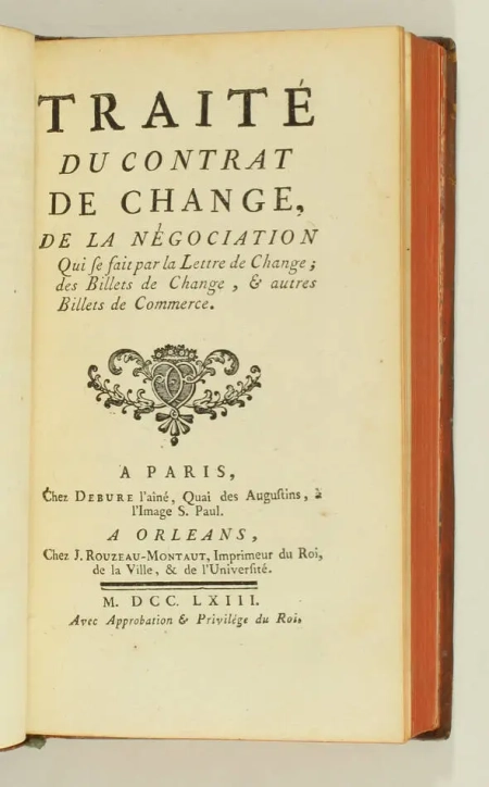 [POTHIER] Traité du contrat de rente + Traité du contrat de change - 1763 - Photo 2, livre ancien du XVIIIe siècle