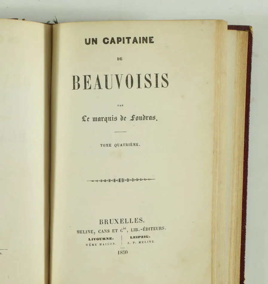 [Chasse] FOUDRAS - Un capitaine de Beauvoisis - 1849 - 4 tomes - Photo 2, livre rare du XIXe siècle