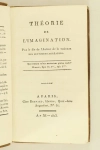 [LEVESQUE de POUILLY (Jean-Simon)] Théorie de l'imagination, par le fils de l'auteur de la Théorie des sentiments agréables 1803, livre ancien du XIXe siècle