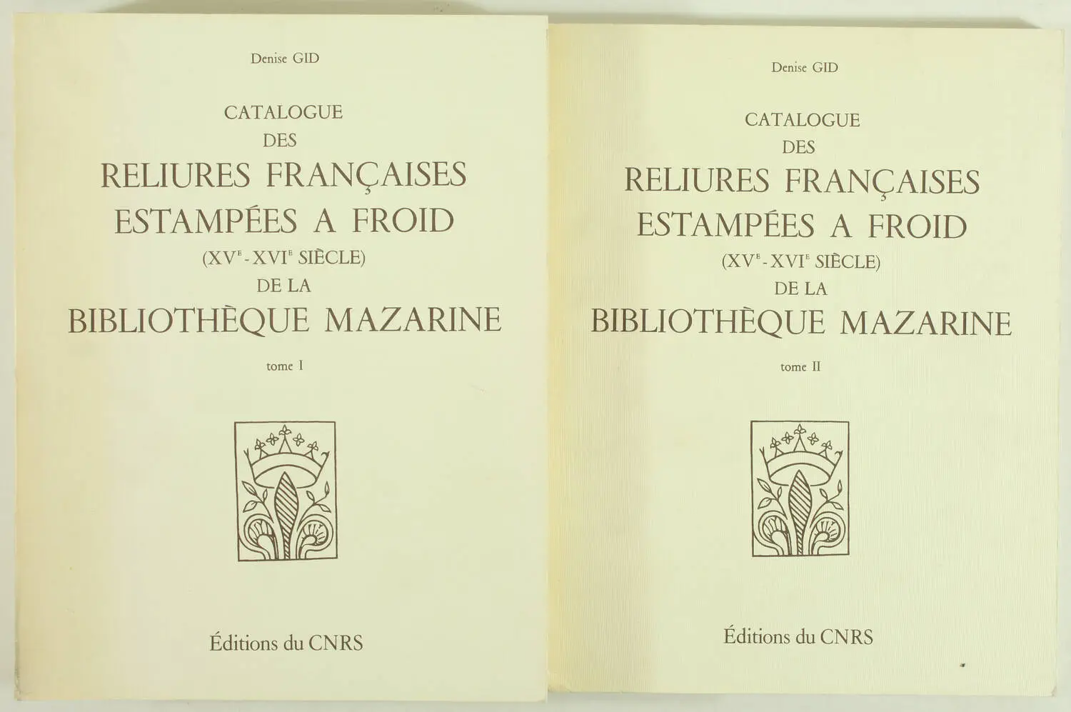 GID - Reliures françaises estampées à froid 15e-16e de la  Mazarine - 1984 - 2v - Photo 0, livre rare du XXe siècle