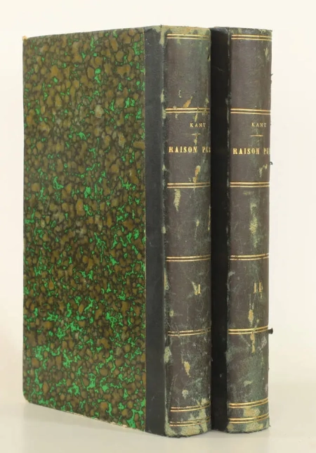 KANT (Emmanuel). Critique de la raison pure, par Emmanuel Kant. Traduit de l'allemand par Jules Barni, avec une introduction du traducteur contenant l'analyse de cet ouvrage, livre rare du XIXe siècle