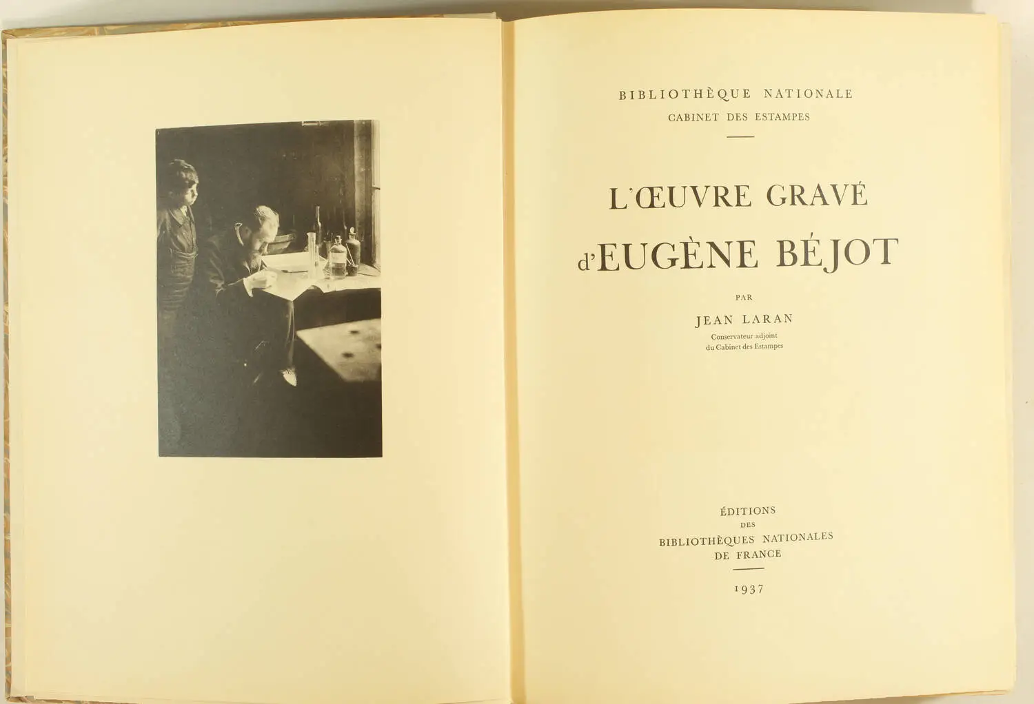 LARAN - L oeuvre gravé d Eugene Béjot - 1937 - Eaux-fortes - Envoi - Photo 2, livre rare du XXe siècle