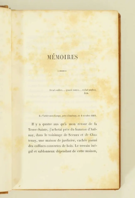 Chateaubriand - Mémoires d outre-tombe - 1849 - 12 volumes - Edition originale - Photo 5, livre rare du XIXe siècle