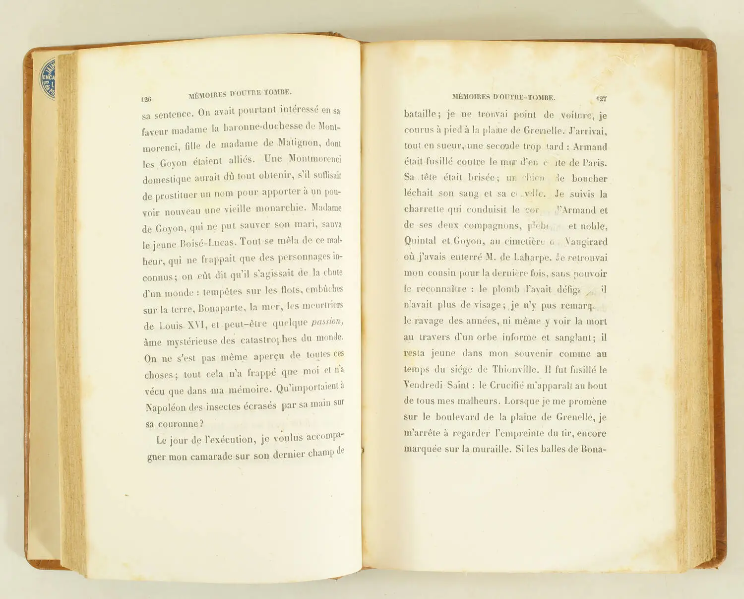 Chateaubriand - Mémoires d outre-tombe - 1849 - 12 volumes - Edition originale - Photo 6, livre rare du XIXe siècle