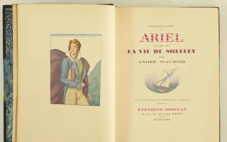 MAUROIS - Ariel ou la vie de Shelley 1932 Illustré par Fargeot - reliure signée - Photo 1, livre rare du XXe siècle