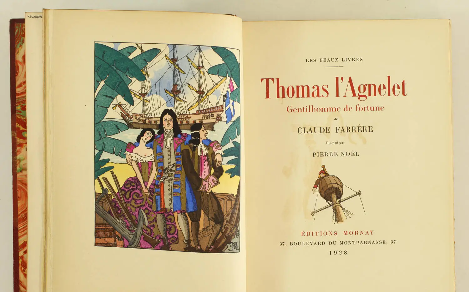 FARRERE - Thomas l Agnelet - 1928 Illustré par Pierre Noël - reliure signée - Photo 1, livre rare du XXe siècle
