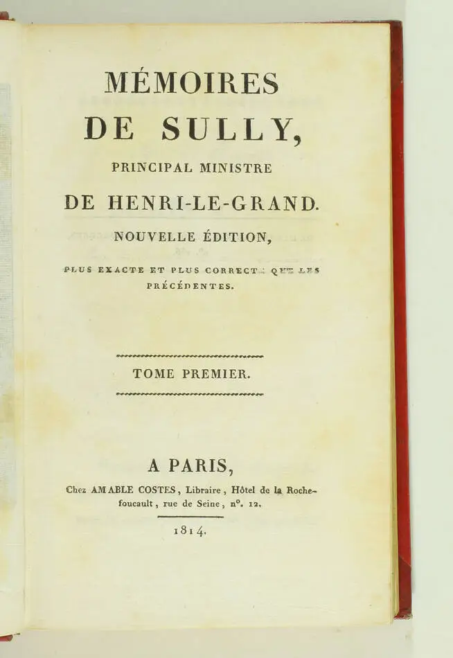 Mémoires de SULLY, principal ministre de Henri-le-Grand - 1814 - 6 volumes in-8 - Photo 1, livre ancien du XIXe siècle