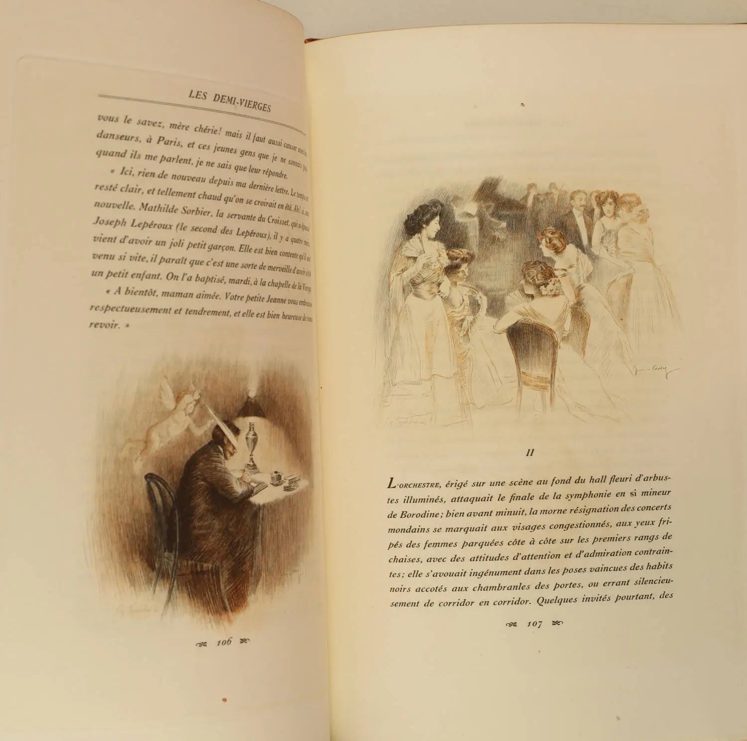 PREVOST - Les demi-vierges - 1909 - Illustré par Avy - Signé par Romagnol - Photo 4, livre rare du XXe siècle