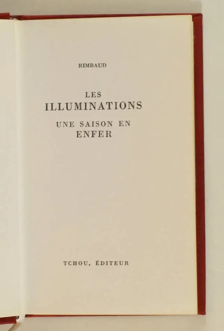 Rimbaud - Les illuminations - Une saison en enfer - Tchou 1966 - Photo 1, livre rare du XXe siècle