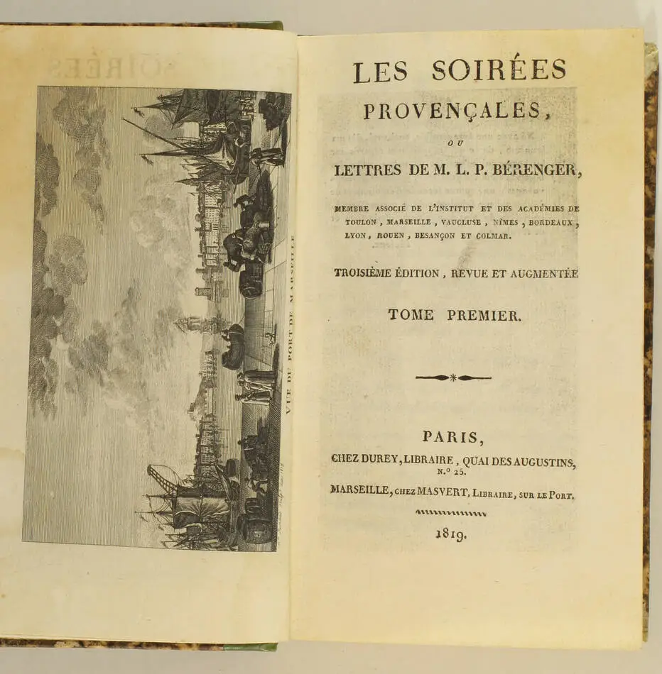 [Provence] Les soirées provençales, ou lettres de M. L. P. Bérenger - 1819 - 2 v - Photo 1, livre rare du XIXe siècle