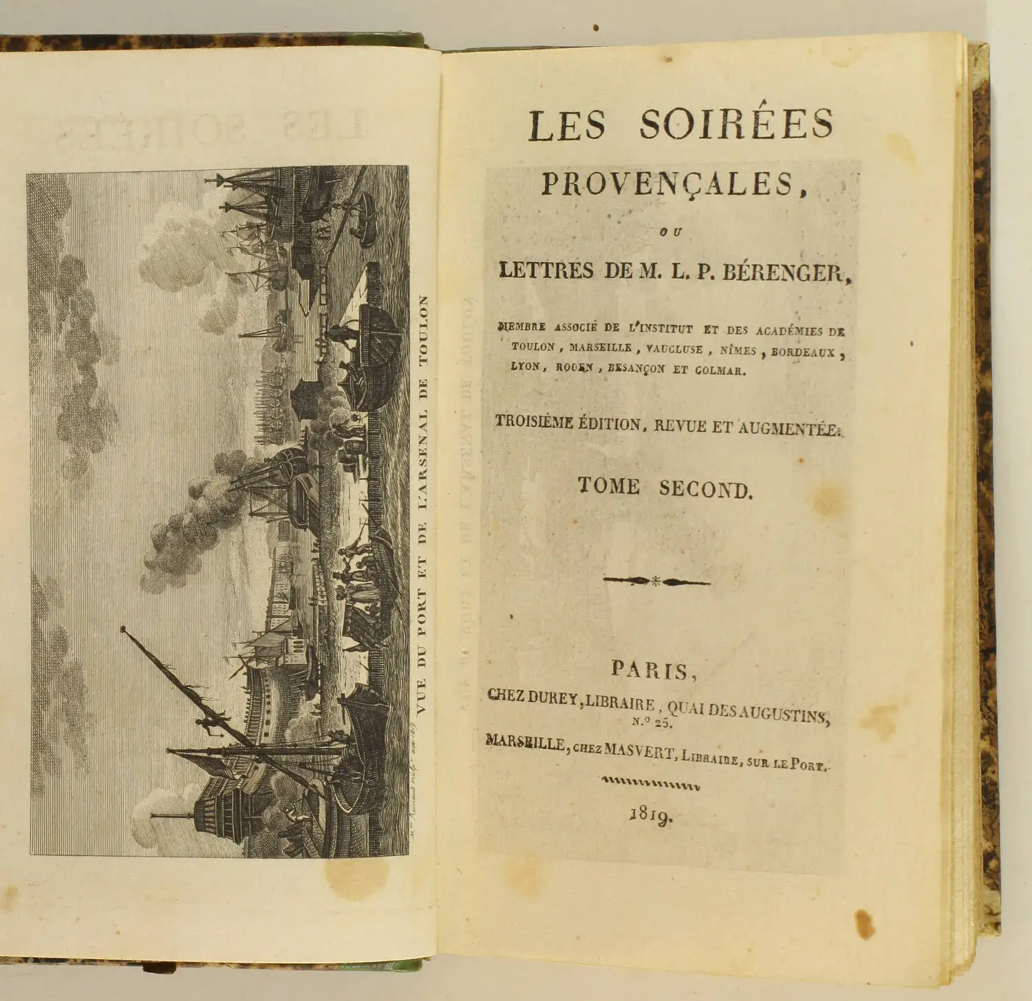 [Provence] Les soirées provençales, ou lettres de M. L. P. Bérenger - 1819 - 2 v - Photo 3, livre rare du XIXe siècle