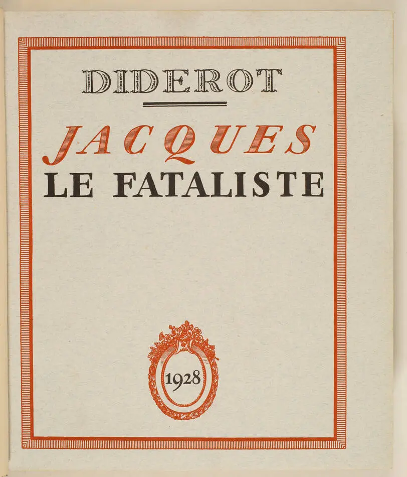 DIDEROT - Jacques le fataliste - 1928 - Ill. de Lelong - Reliure de Zendel - Photo 2, livre rare du XXe si&egrave;cle
