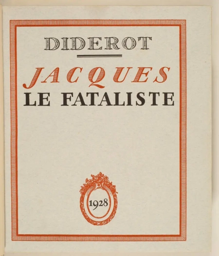 DIDEROT - Jacques le fataliste - 1928 - Ill. de Lelong - Reliure de Zendel - Photo 2, livre rare du XXe si&egrave;cle