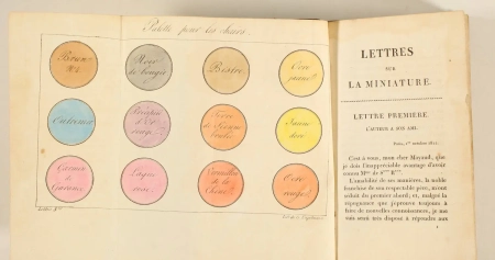 MANSION [Andr&eacute; L&eacute;on Larue dit]. Lettres sur la miniature. Par Mansion, &eacute;l&egrave;ve d'Isabey, livre rare du XIXe si&egrave;cle