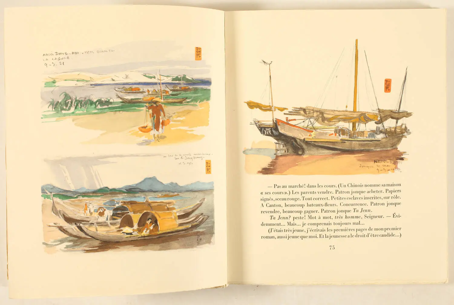 FARRERE - Jonques et sampans - 1945 - Illustr&eacute; par Fouqeray - Photo 9, livre rare du XXe si&egrave;cle