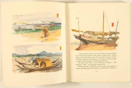 FARRERE - Jonques et sampans - 1945 - Illustr&eacute; par Fouqeray - Photo 9, livre rare du XXe si&egrave;cle