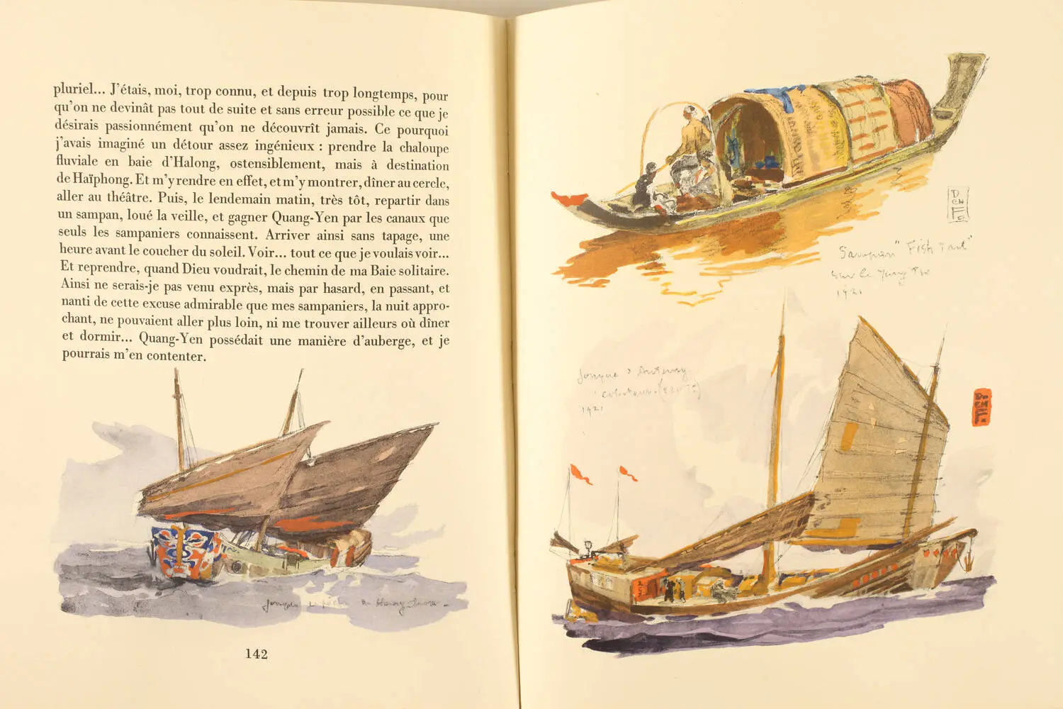 FARRERE - Jonques et sampans - 1945 - Illustr&eacute; par Fouqeray - Photo 8, livre rare du XXe si&egrave;cle