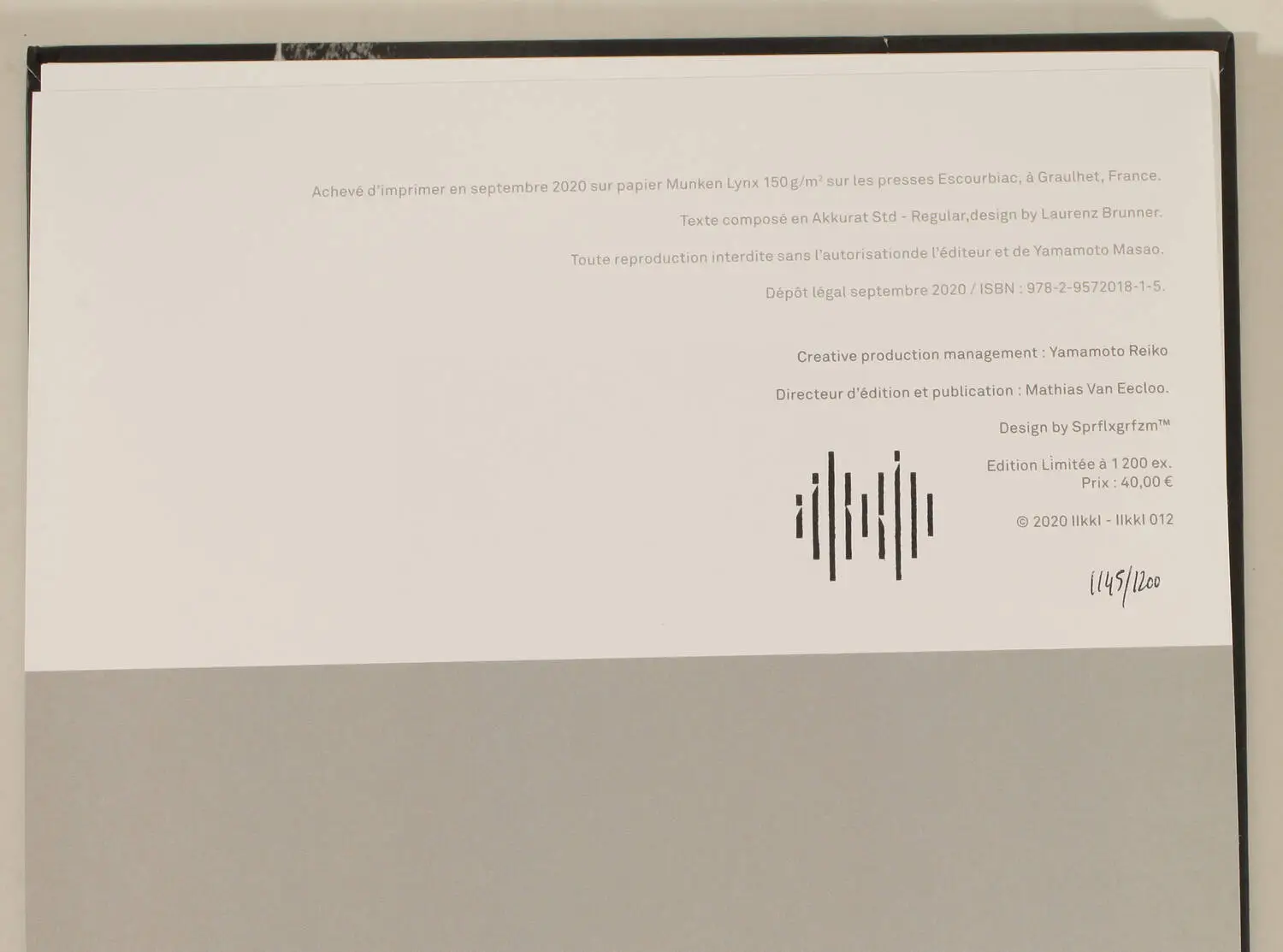 [Photographie] Masao YAMAMOTO - Sasanami - 2020 - Photo 1, livre rare du XXIe si&egrave;cle