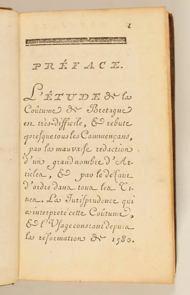 POULLAIN DU PARC - La coutume et la jurisprudence coutumière de Bretagne - 1759 - Photo 2, livre ancien du XVIIIe siècle