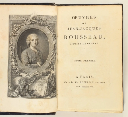 J.-J. ROUSSEAU - Oeuvres - Chez Bozerian, 1801 - 25 vol - reliure de Thouvenin - Photo 2, livre ancien du XIXe si&egrave;cle