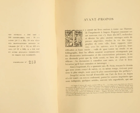 PASQUIER et DAUPHIN - Imprimeurs et libraires de l Anjou - 1932 - Photo 2, livre rare du XXe si&egrave;cle