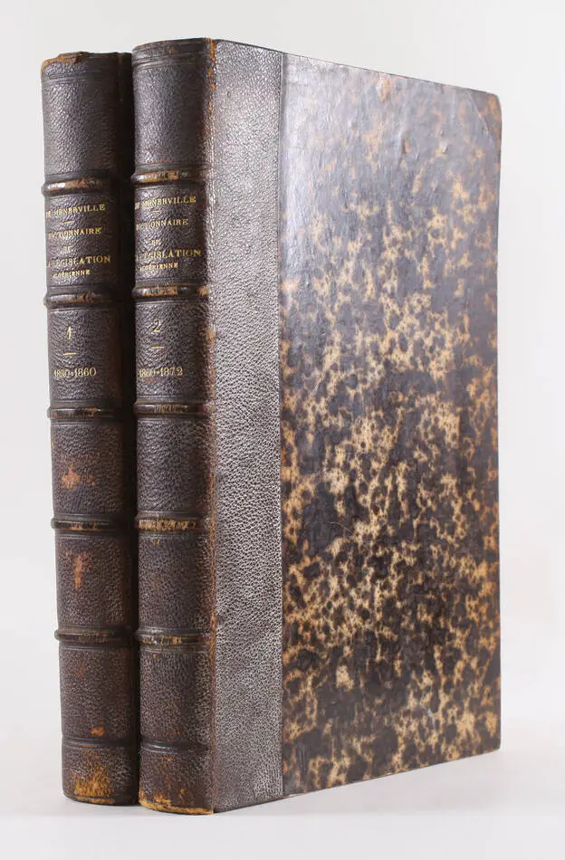 MENERVILLE - Dictionnaire de l&eacute;gislation alg&eacute;rienne - 1866-1872 - 2 volumes - Photo 0, livre rare du XIXe si&egrave;cle